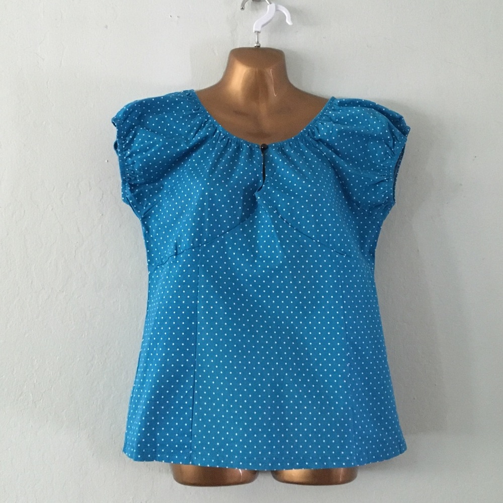 Blue Polka Dot Blouse